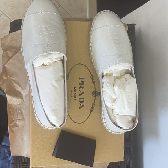 ORIGINAL PRADA LEATHER ESPADRILLES - SIZE 6.5 US - Picture 4 of 9